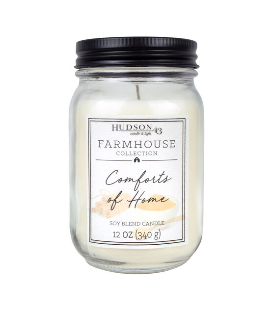 12oz Comforts of Home Scented Mason Jar Candle by Hudson 43