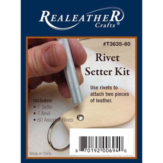Realeather Rivet Setter Kit Nickel