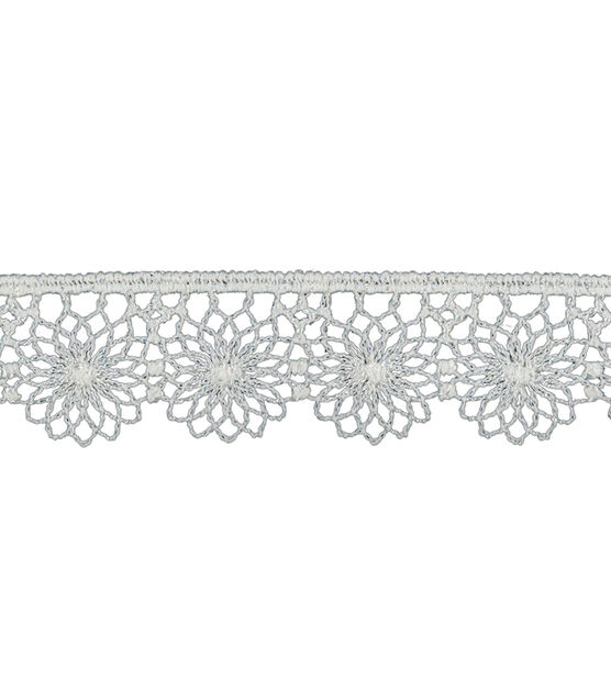 Simplicity Tattered Lace Trim 0.63'' White