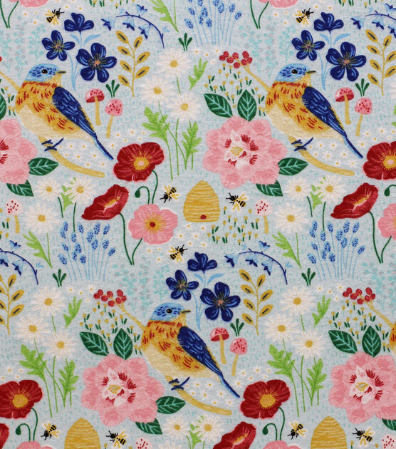 Packed Spring Floral Super Snuggle Flannel Fabric