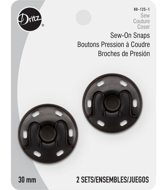 Dritz 30mm Sew-On Snaps 2pcs