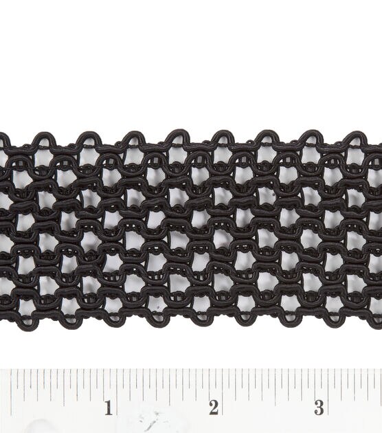 Simplicity Stretched Braid Trim 1.75''x30' Black