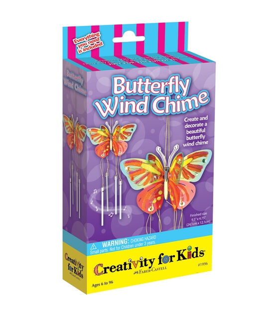 Creativity for Kids 9.5 x 5 Butterfly Wind Chime Kit