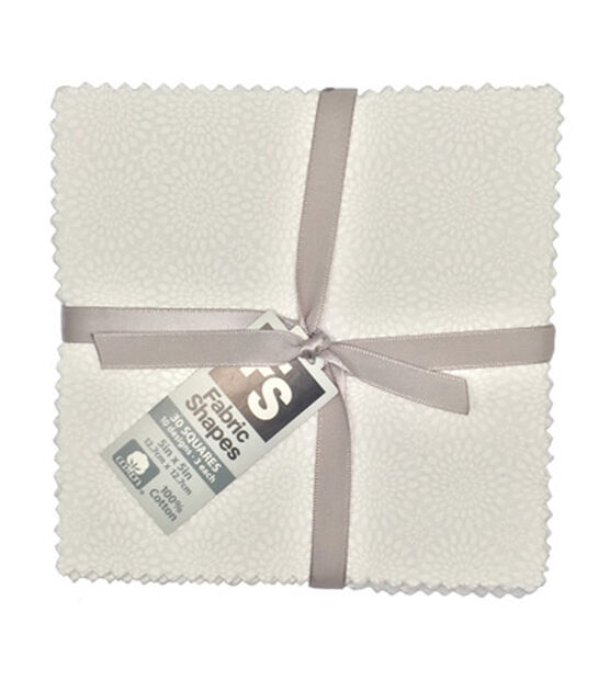iNee Embroidery Fabric Squares Cotton, 10 Squares of 10 x 10-inch, White