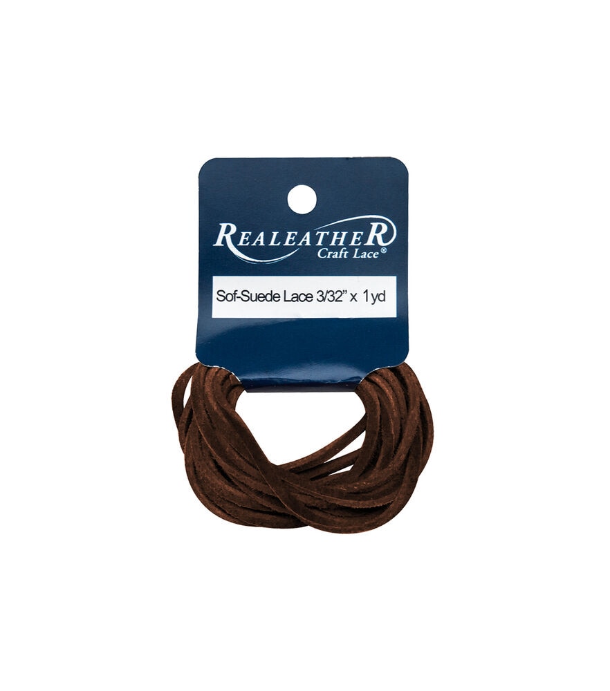 Realeather Cords & More-Suede Leather Cord, Black , 12353058, swatch