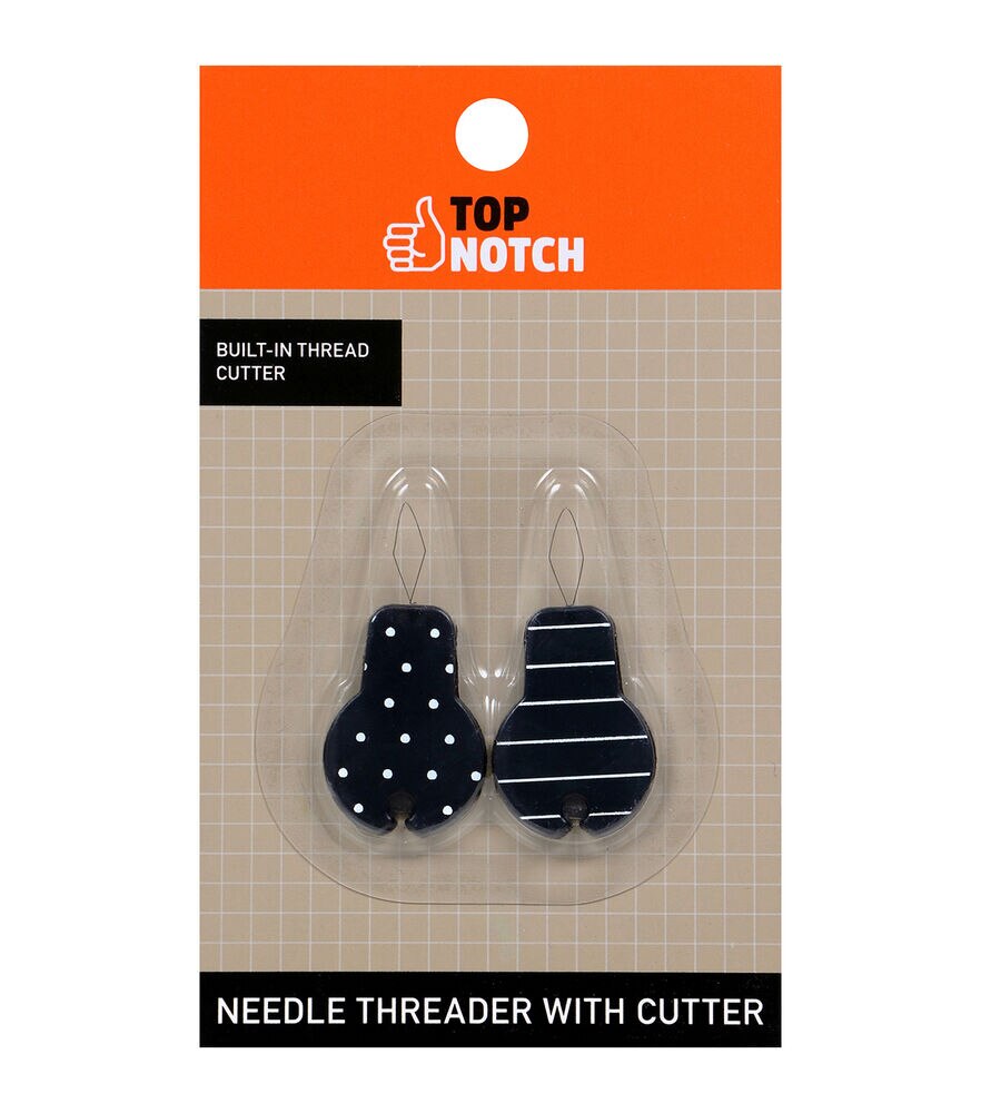 Top Notch 2ct Needle Threaders with Cutters - Navy - Pins & Needles - Sewing Supplies