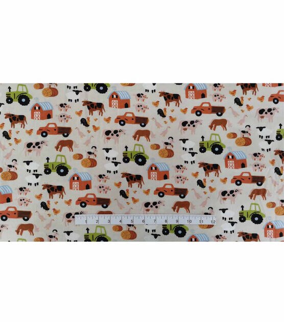 Farm Icons Super Snuggle Flannel Fabric, , hi-res, image 4