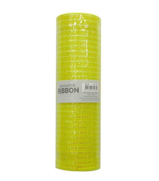 10" x 30' Metallic Yellow Deco Mesh by Place & Time