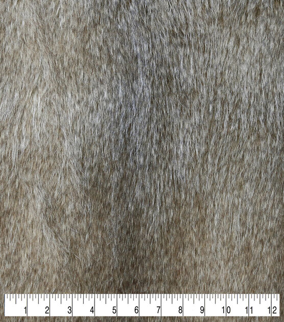 Luxury Faux Wolf Fur Fabric Gray, , hi-res, image 3