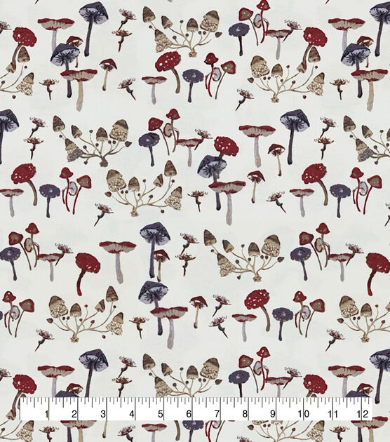 Forest Mushrooms Super Snuggle Flannel Fabric, , hi-res, image 2