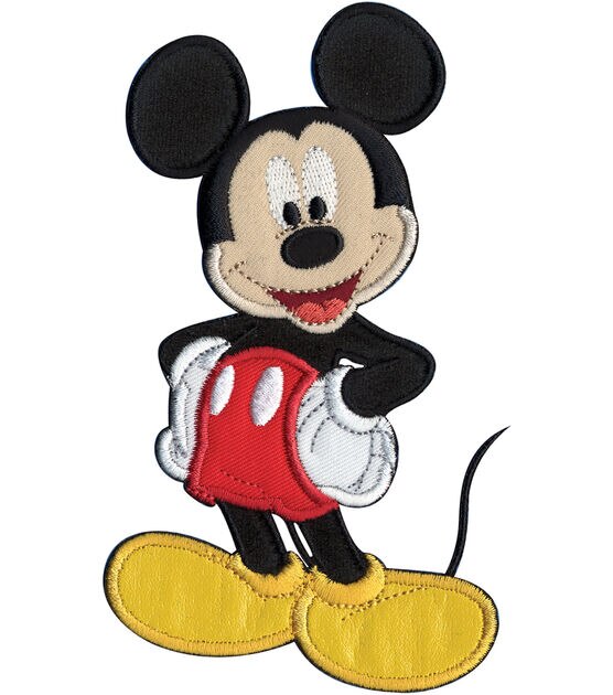 MICKEY MOUSE Sew-On/Iron-On 4.25 x 4.5 Official Disney Cartoon Patch