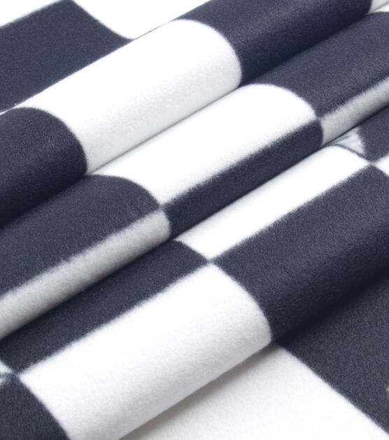 Cat Checkerboard Blizzard Prints Fleece Fabric, , hi-res, image 2