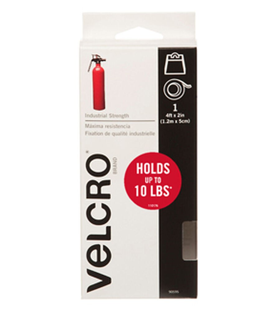 VELCRO Brand 2'' x 4' Sticky Back Industrial Tape, White, swatch