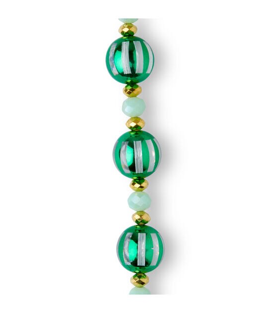 7" x 15.5mm Green Bulb Plastic Strung Beads by hildie & jo, , hi-res, image 3