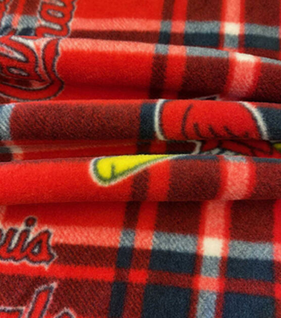 Fabric Traditions St. Louis Cardinals Fleece Fabric Plaid, , hi-res, image 3