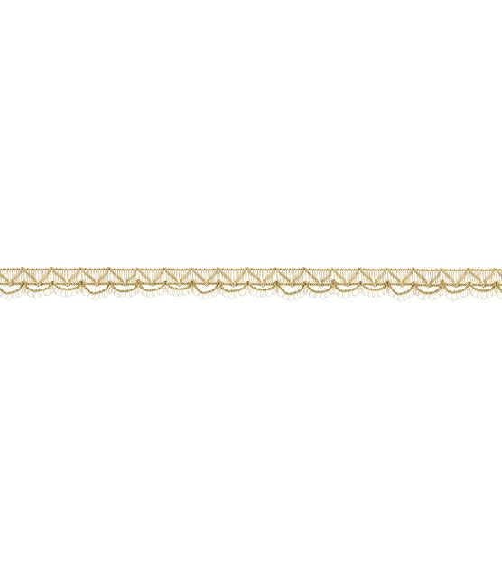 Simplicity Scalloped Thread Trim Waffle Gold