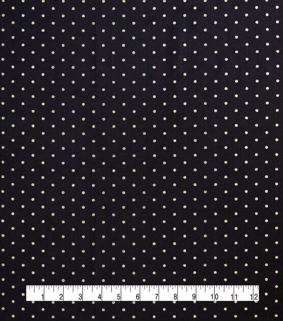 Gold Pin Dots Christmas Metallic Cotton Fabric, , hi-res, image 5