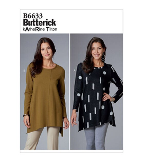Butterick B6633 Size L to 2XL Misses Tunic Sewing Pattern