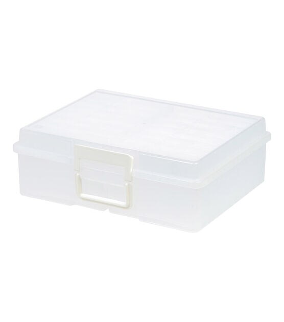 16 Transparent 4x6 Photo Storage Boxes and Organizer with Handle