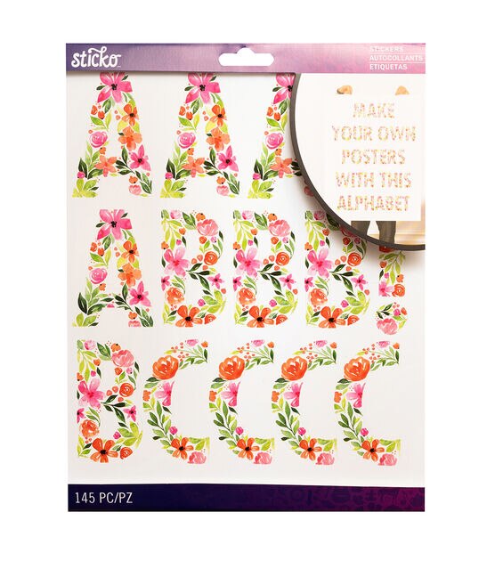 Sticko Painted Floral Xl Abc