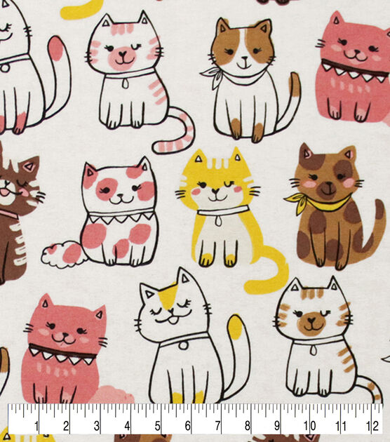 Cute Cats Super Snuggle Flannel Fabric, , hi-res, image 3