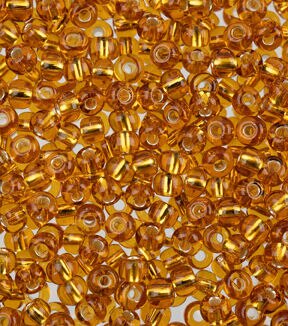 6/0 Gold Czech Glass Seed Beads Metallic Gold VAR2 
