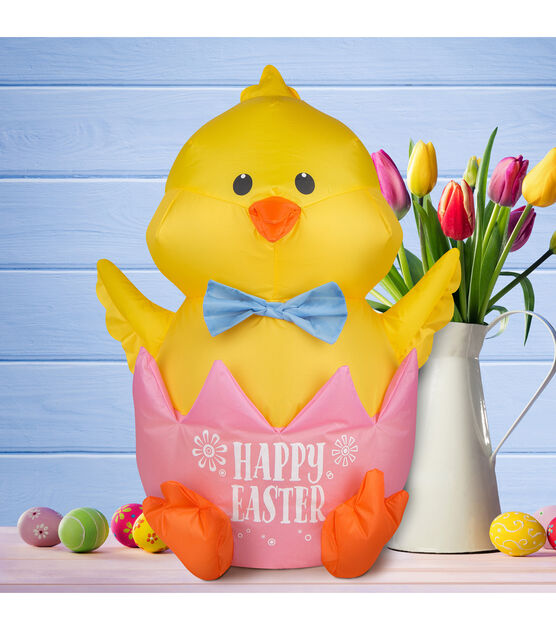 National Tree 20" Inflatable Happy Easter Chick, , hi-res, image 3