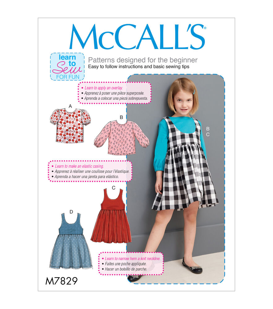 McCall's M7829 Size 2 to 8 Children's & Girl's Sportswear Sewing Pattern, Cl (6-7-8), swatch