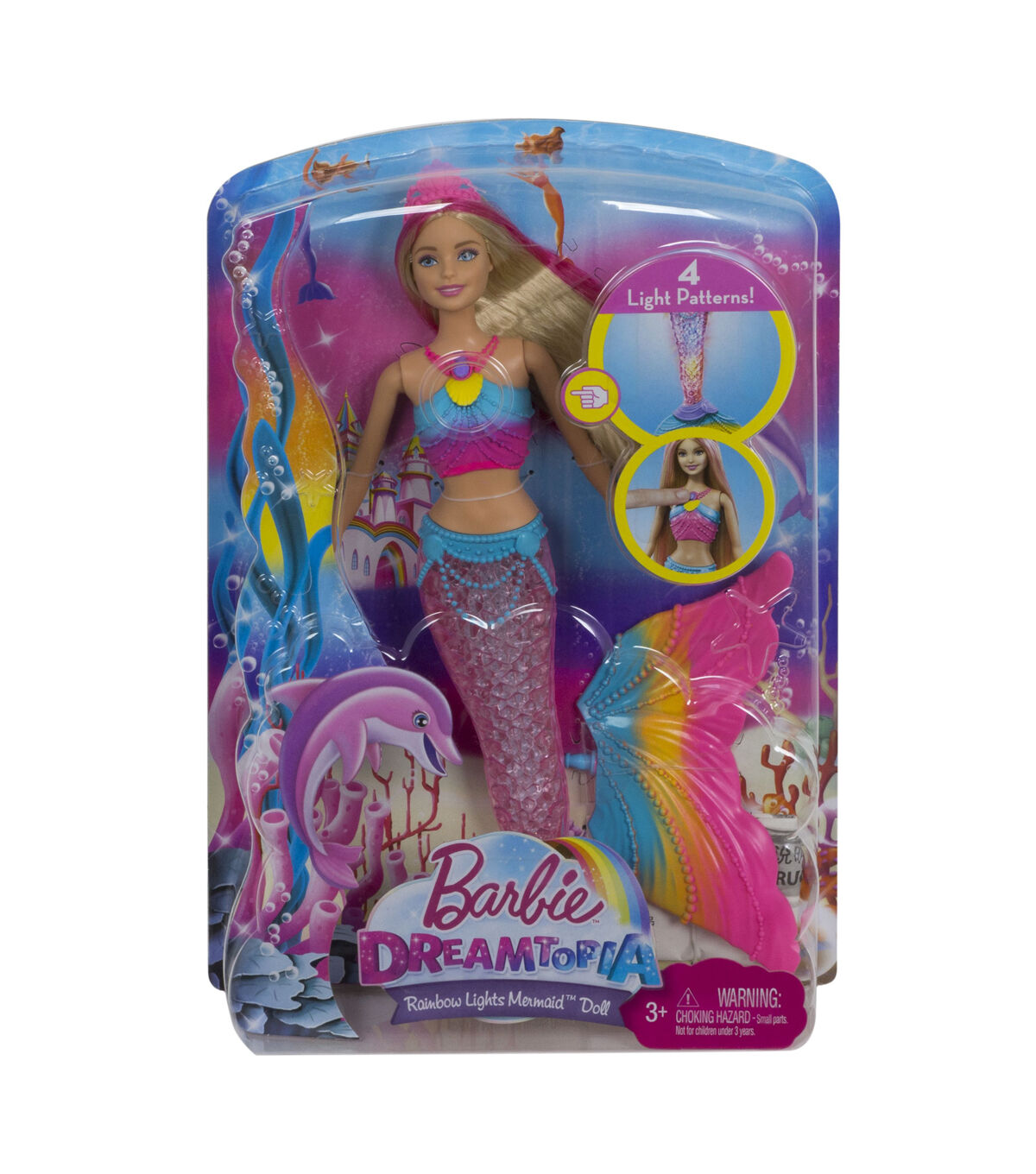 barbie dreamtopia rainbow lights mermaid doll