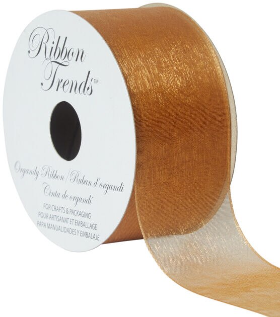 Ribbon Trends Organdy Ribbon 1.5'' Gold Solid