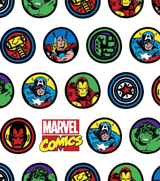 Marvel Comics Flannel Fabric Badges