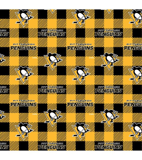 Pittsburgh Penguins Fleece Fabric Buffalo Check
