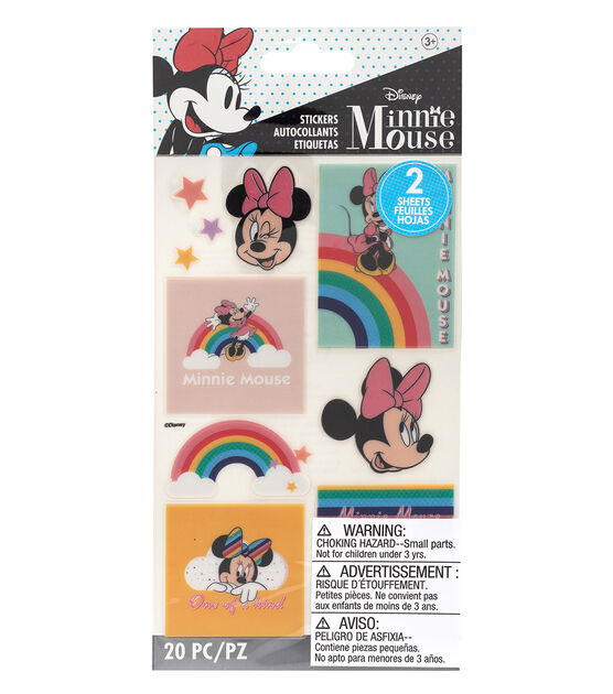 American Crafts Disney Stickers Minnie Rainbow