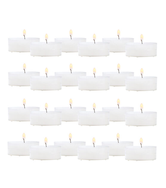 24pk White Unscented Tealights by Hudson 43, , hi-res, image 4