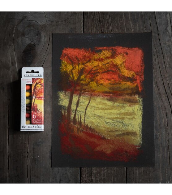 Sennelier Extra-Soft Half-Pastel 6-Stick Set, 1-1/4" x 1/2", Autumn, , hi-res, image 2