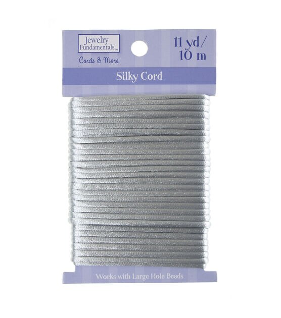 11yds Silver Silky Cord by hildie & jo