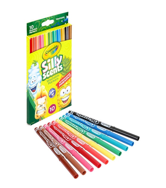 Crayola Silly Scents Fine Line Markers 10 Pkg, , hi-res, image 3