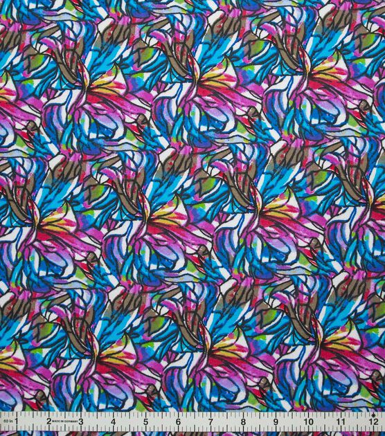 Colorful Stained Glass Super Snuggle Flannel Fabric, , hi-res, image 1