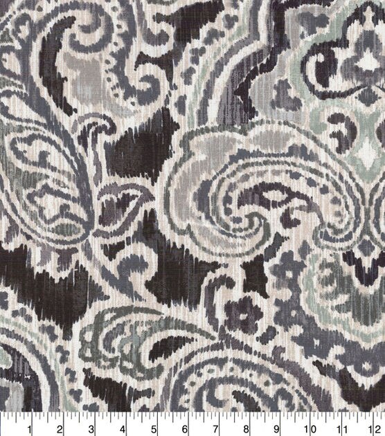 Waverly Upholstery Décor Fabric 9"x9" Swatch Artesanias Ikat Graphite