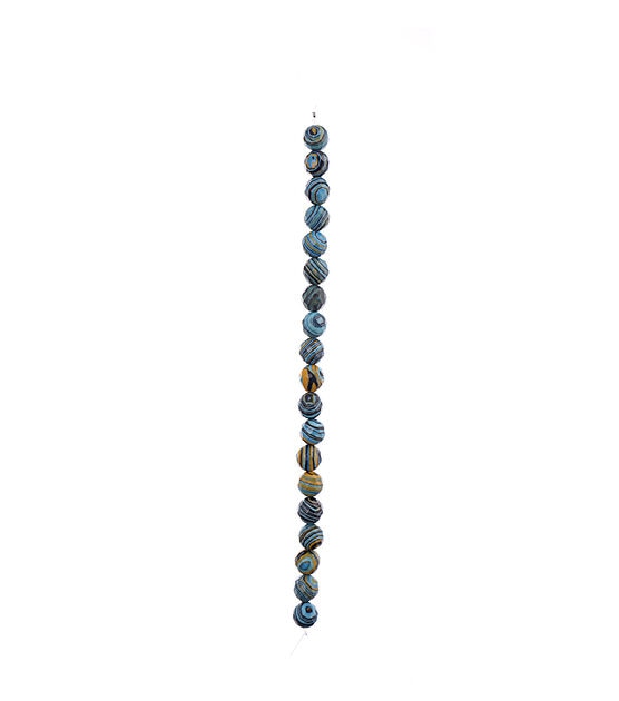 7" x 9.5mm Reconstituted Turquoise Stone Strung Beads by hildie & jo, , hi-res, image 3