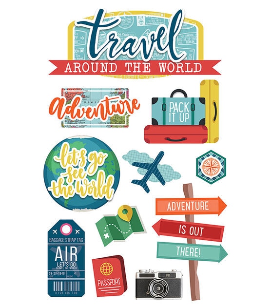Paper House 3D Sticker Travel Around the World
