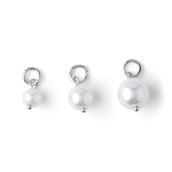 hildie & Jo 12ct Silver Pearl Charms - Charms - Beads & Jewelry Making