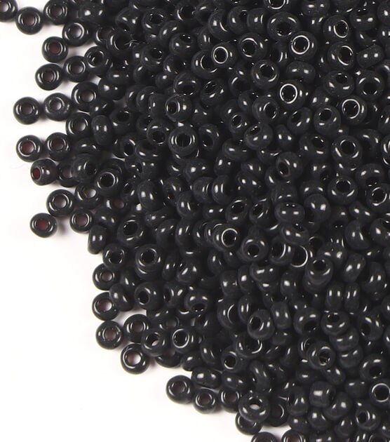 2mm Black Plastic Seed Beads by hildie & jo, , hi-res, image 2