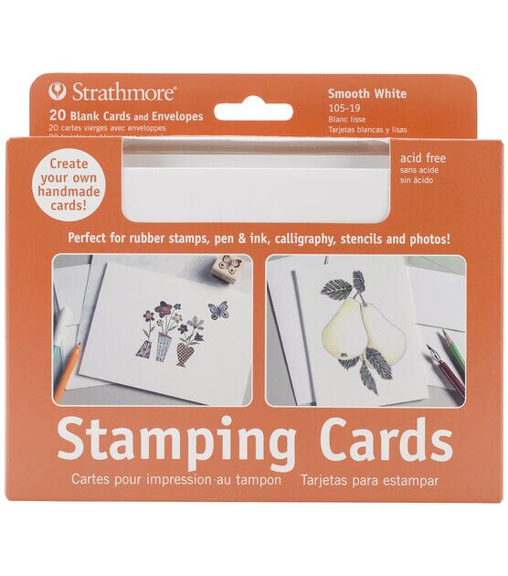 Strathmore Cards & Envelopes 5'x7" 20 Pkg Stamping