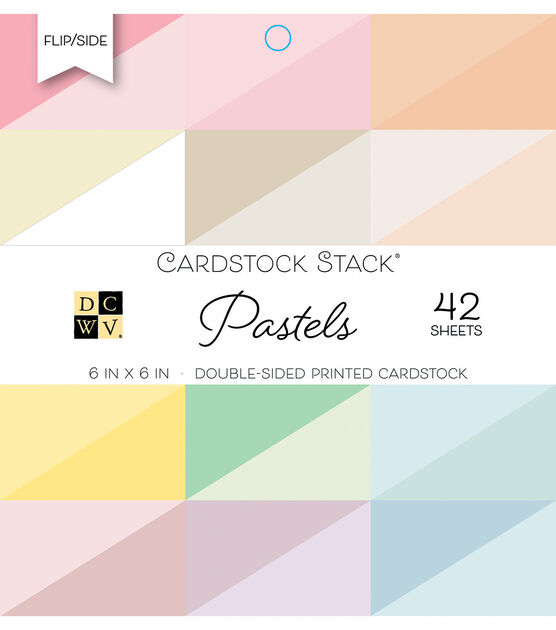 DCWV 42 Sheet 6" x 6" Pastel Double Sided Printed Cardstock Pack