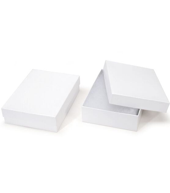 8" White Cardboard Jewelry Boxes 2pk by hildie & jo