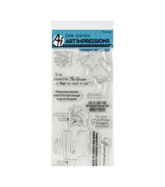 Art Impressions 10 pk Clear Stamps Pamper Yourself