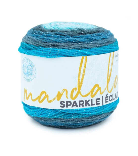 Lion Brand Yarn Mandala Sparkle Light Weight Acrylic Yarn, , hi-res, image 1