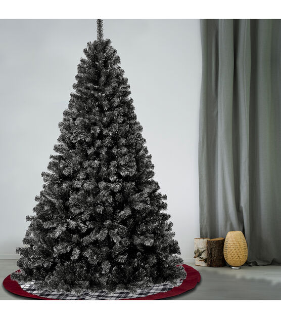 National Tree 7.5' Unlit Black Color Pop Christmas Tree With Metal Stand, , hi-res, image 2