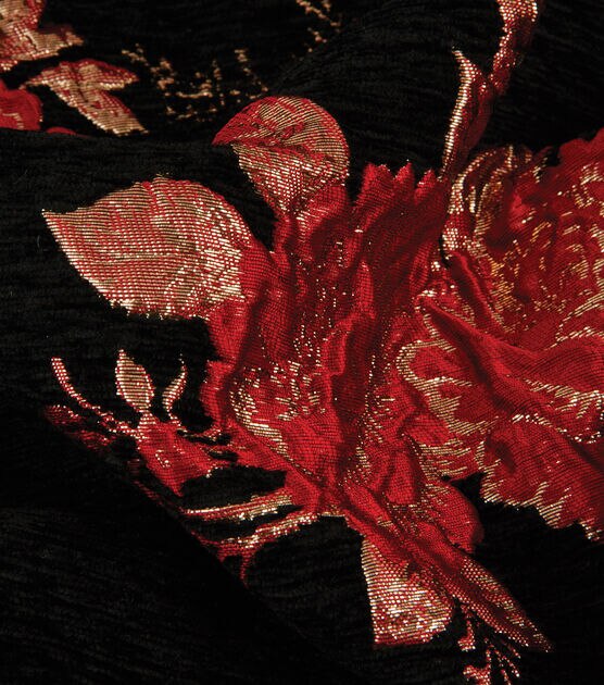 Yaya Han Cosplay Velvet Floral Brocade Red, , hi-res, image 6